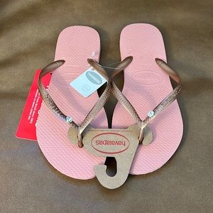 Havaianas Flip Flops, Pink, Size 7.5